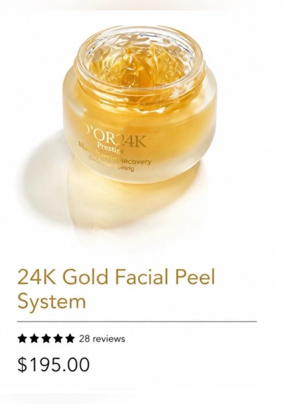 D’Or24K Gold Facial Peel System